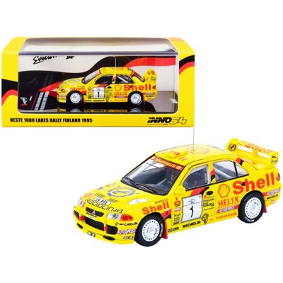 Mitsubishi Lancer Evo. III #1 Makinen - Harjanne Shell Oil Neste 1000 Lakes Rally Finland 1995 1/64 Diecast Car by Inno Models