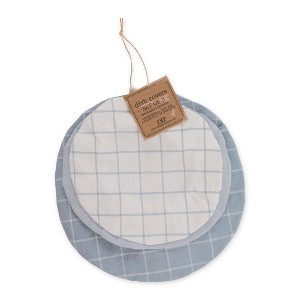 Design Imports Reusable Cotton Dish Covers Set/3, Dusty Blue - 1 of 4