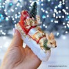 Enchanting Hare and Sleigh Glass Christmas Ornament, Elegant Hand Blown Tree Decor| OrnamentallyYou - 4 of 4