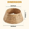 SEVOBAL Christmas Tree Stands Christmas Tree Collars, Rattan Tree Skirts and Stand Base Covers, Christmas Decorations, Brown, 26.97"*36.02"*11.22" - 3 of 4