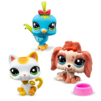 Littlest Pet Shop 3pk Collectible Figures - Llasa Opso, Cat, Fancy Bird_1