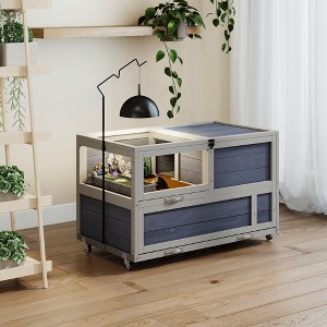 Sandinrayli Large Wooden Tortoise Enclosure,Tortoise Habitat for Indoor ...