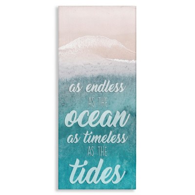 Stupell Industries Timeless As Tides Beach Phrase, 10" x 24"