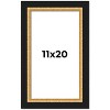 PosterPalooza | Embellished Brown Picture Frame - UV Acrylic, Foam Board Backing, Hanging Hardware - 2 of 4
