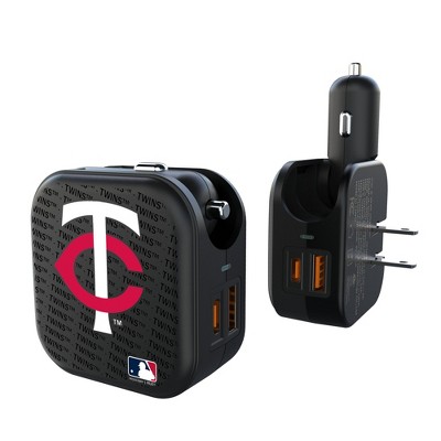 MLB American League Teams Text Backdrop 18-Watt 2 in 1 USB A/C Charger