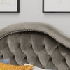 Contemporary Camelback Upholstered Headboard Full/Queen Size with Button Tufted Diamond Stitch & Nailhead Accents -Christopher Knight Home - 3 of 4