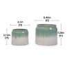 Syemin Planters Set of 2 Gradient Ceramic Flowerpot, Indoor and Outdoor Modern Planter for Patio, Garden, Windowsill, Green, 8.46"*8.46"*7.28" - 3 of 4