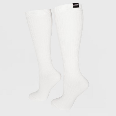 LECHERY Unisex Classic Cotton Blend Woven Tab Knee-highs (1 Pair)