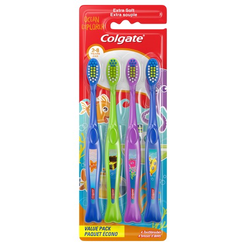 Colgate Kids' Toothbrush Value Pack - Extra Soft - Ocean Explorer - 4ct - image 1 of 4