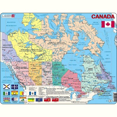 Larsen Canada Map 48 Piece Children's Educational Jigsaw Puzzle