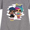 - LOL Surprise! - Drip Drop Painting Girls Graphic Short Sleeve Fleece Dress - 2 of 4