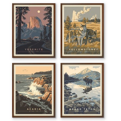 Americanflat Set Of 4 National Park Prints By Anderson Design Group ...