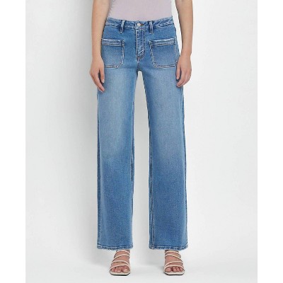 Women's High Rise Wide Leg Jeans - LOVERVET