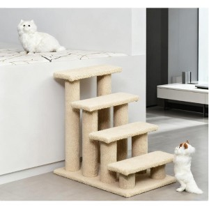 Cat Tree Multi-Level Carpeted Cat Scratching Post Pet Stairs - 1 of 4