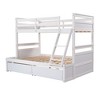 NicBex Twin over Full Bunk Bed with Guardrail and 2 Drawers,Loft Bed with Ladder and Converts to 2 Beds,Noise Reduced Bunk Beds for Bedroom - 2 of 4