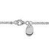 EVERLY JEWELRY | Two-Tone Silver 2.7mm Saturno Bead Station Singapore Chain Necklace - 18 in - 2 of 4