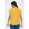 WEST K Women's Leah V Neck Short Dolman Sleeve Front Knob Blouse - 4 of 4