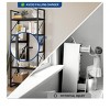 5 Tier Industrial Bookshelf Bookcase Plant Stand Storage Rack With Metal Frame Living Room Home Office,Books Holder Organizer - 3 of 4