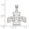 Black Bow Jewelry 14k White Gold Iowa State Cyclones NCAA Medium Pendant - 2 of 3