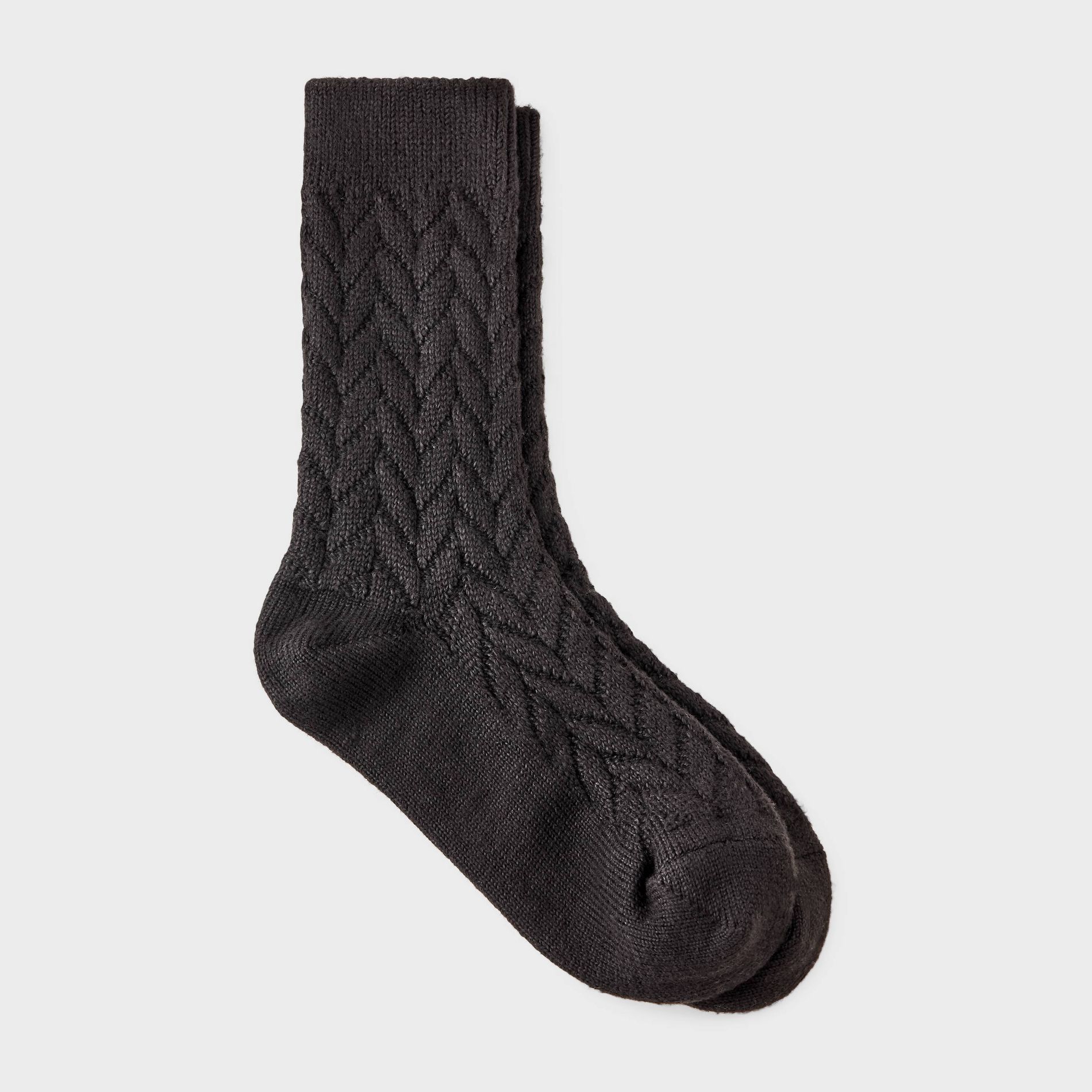 Women's Braided Texture Super Soft Crew Boot Socks - Auden™