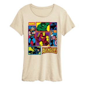 Women's - Marvel - Avengers Grid Short Sleeve Graphic T-Shirt - 1 of 4