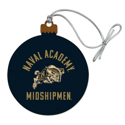 US Naval Academy Midshipmen Wood Christmas Tree Holiday Ornament
