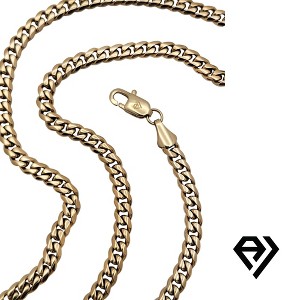 Aria jeweler inc 10mm Cuban Chain and Bracelet Set - 24 gold - 1 of 4