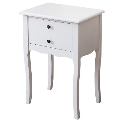 Larsa Tea End Table - White - Abbyson Living