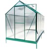 Polycarbonate Greenhouse, Aluminum Walk-in Greenhouses with Raised Base, Plant Greenhouse with Rain Gutter for Outdoor Garden Backyard - 2 of 4