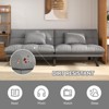 UNISOAR Sofa Bed Convertible 70 inch Solid Wood Couch for Living Room, Water-Resistant Fabric, 2 Cushions,Dark Grey/Brown/Light Grey/Black/Blue - 3 of 4