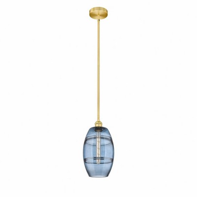 Vaz - 1 Light Stem Hung Mini Pendant In Industrial Style-9.38 Inches Tall and 8 Inches Wide