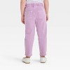 Toddler Girls' Lilac Paperbag Pants - Cat & Jack™ Lilac Purple - 2 of 3