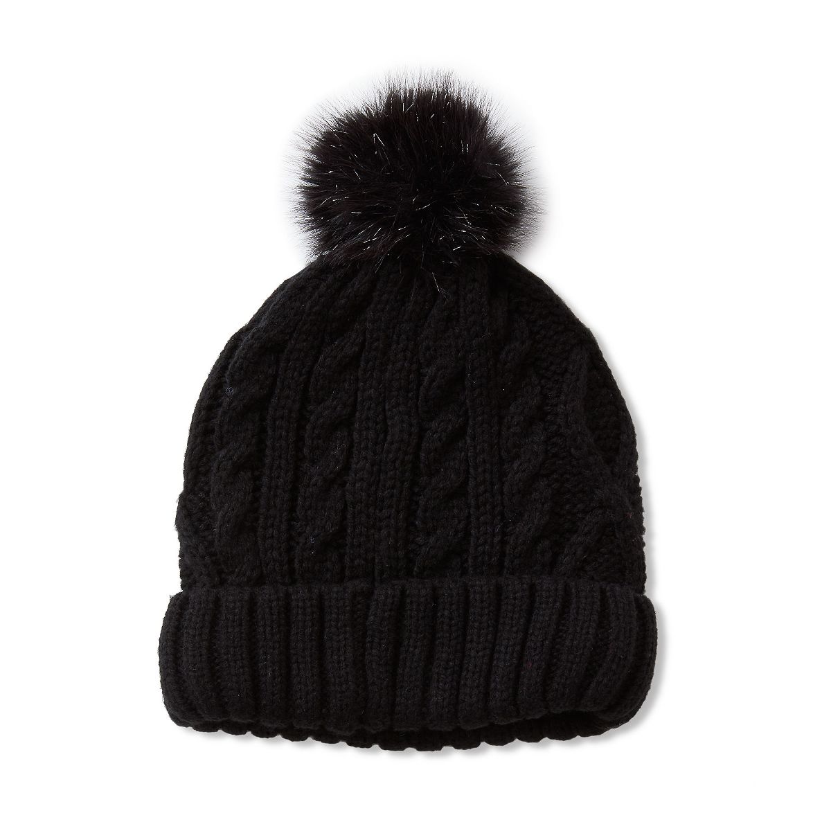Lands' End Kids Fleece Lined Pom Hat