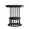 Resenkos Sofa Side End Table, End Table, Couch Table,Round End Table, 2 Tiers Faux Marble Side Table with Storage Shelf,White & Gold - 3 of 4