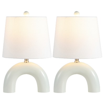JONATHAN Y Zadie Scandinavian Minimalist Ceramic Arch LED Table Lamp