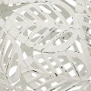 White Distressed Metal Laser Cut Leaf Pattern Decorative Sculpture - Foreside Home & Garden - 3 of 3