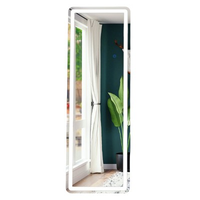 GlasFlength Full Length Mirrors Full Length Mirrors Versatile Reflection Surface For Contemporary Living Areas, Silver, 63.7"*20.8"*1.5"