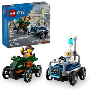 LEGO City Airplane vs. Hospital Bed Race Car Pack Building Toy 60459 - 1 of 4