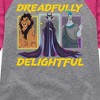 Girls' - Disney Villains - Dreadlfully Delightful Scar Maleficent Hades Shirt Tail Raglan Graphic T-shirt - 2 of 4