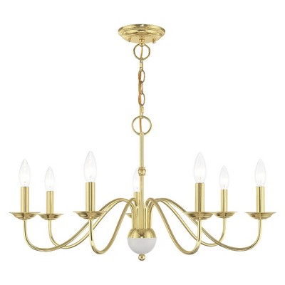 Livex Lighting Windsor 7 - Light Chandelier in  Polished Brass