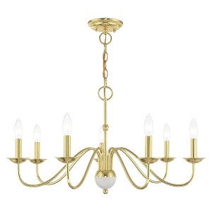 Livex Lighting Windsor 7 - Light Chandelier in  Polished Brass - 1 of 2