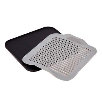 Better Houseware 2-Piece Silicone Drying Mat (Black/Gray)