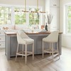 Barstool 41.1"H, Textured Polyester Fabric Seat in Beige Finish with Solid Ash Wood Base by Zuo Modern - 3 of 4