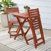 Solhome Marco Reddish Brown Balcony Wood Bistro Set - image 3 of 4