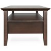 Solid Wood Coffee Table with Two Drawers and Open Shelf, Tapered Legs, Ideal for Living Room or Family Room - 4 of 4