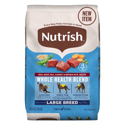 Nutrish Whole Health Blend Beef Flavor Recipe Large Breed Dry Dog Food