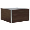 vidaXL Raised Garden Bed 39.4"x39.4"x17.7" Galvanized Steel Brown - 2 of 4
