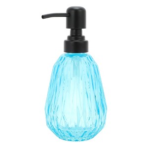 Unique Bargains Convenient Argyle Soap Dispenser 11.84oz 1 Pc - 1 of 4