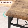 Kitchen Table Set, Dining Table Set for 4, Dining Room Table Set with 4 Wood and Metal Chairs - 4 of 4