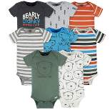 Onesies Brand Baby Boys' Short Sleeve Onesies® Bodysuits - Unbearably Cute - Newborn - 8-Pack